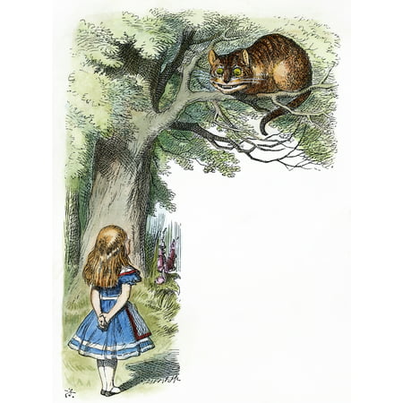 Carroll Alice 1865 Nalice And The Cheshire Cat Illustration By Sir John ...
