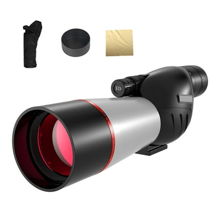 APLVFFZH 25-75x60 Spotting Scope Angled Scope Concert 60mm Diameter Lens Sightseeing Bird Black White