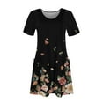 thumbnail image 4 of Dresses for Women Short Women's Fashion Casual Printed With Pockets Bohemian Beach V-Neck Short Sleeve Dresses, 4 of 5