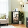 thumbnail image 2 of Boho Dresser for Bedroom with 4 Storage Drawers Vivid Butterfly Tranquil Meadow Soft Nostalgic Watercolor Art Dressers Chest of Drawers Steel Framed Fabric Closet Organizers for Entryway, 2 of 7