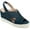 Blue, variant on Journee Collection Womens Ronnie Faux Suede Peep-Toe Wedge Sandals