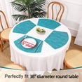 thumbnail image 3 of Juego de 8 manteles individuales con forma de cuña SHACOS, de vinilo tejido, para mesa redonda, 3 of 8