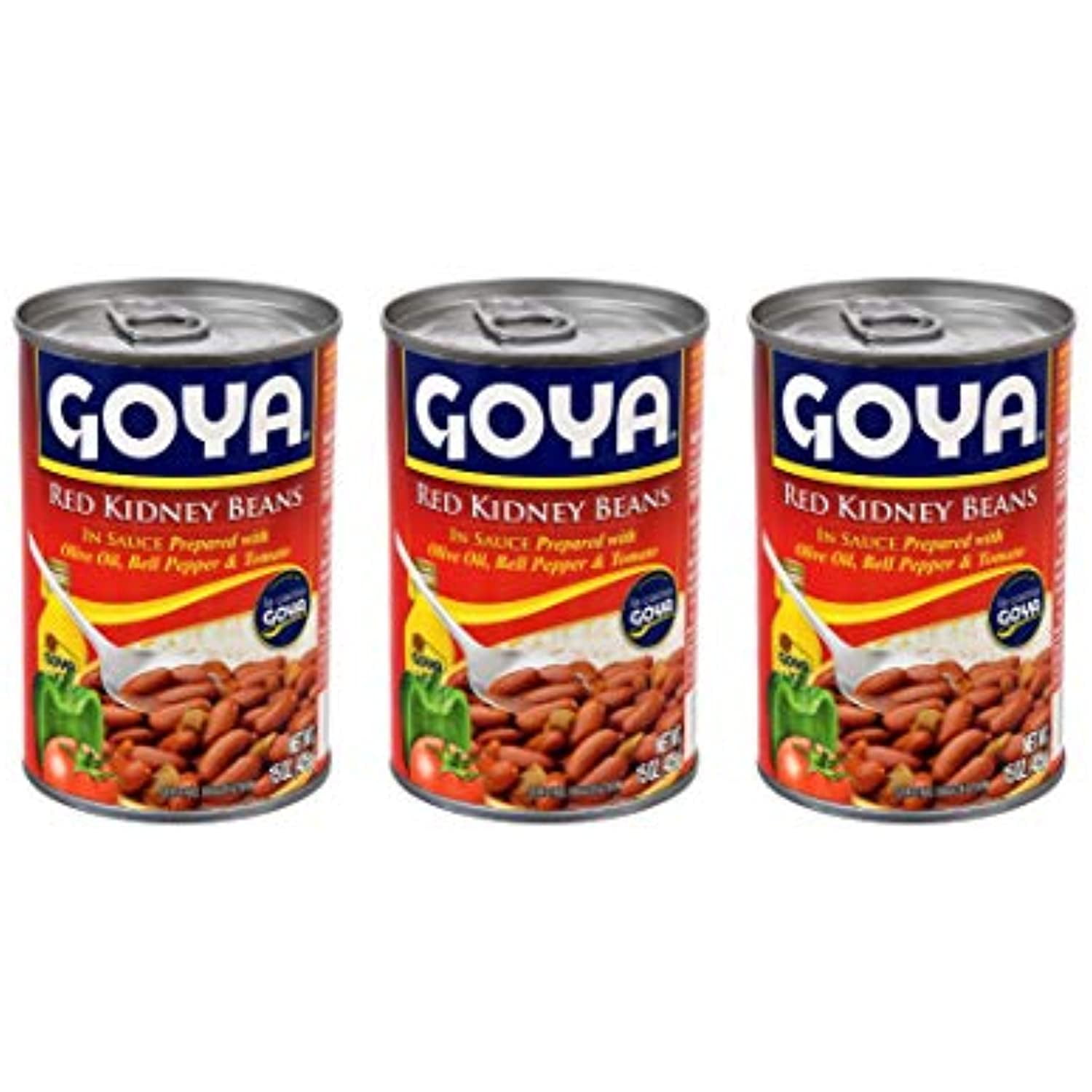 Goya Guisadas ReadyToEat Red Kidney Beans In Sauce (3 Pack, Total Of