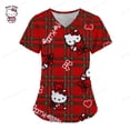 thumbnail image 5 of Ropa de mujer, camiseta de verano, camisetas de Hello Kitty, camiseta con cuello en V, camisetas con bolsillos, uniforme de enfermera, camisetas de Hospital, camisetas para mujer 2023, 5 of 5