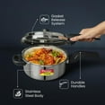 thumbnail image 3 of Prestige Deluxe Alpha Svachh Stainless Steel Pressure Cooker with Alpha Base and Deep Lid for Spillage Control - 3 Liter, 3 of 6