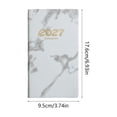 thumbnail image 3 of 2027 Marbling Planner A6 White - Thick Paper PU Leather Hardcover, Weekly/Monthly/Daily Calendar, 6.93 x 3.74", Back to School Supplies for Students & Teachers, 3 of 6