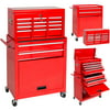 Best Choice Products Portable Top Chest Rolling Tool Storage Box Cabinet Sliding Drawers