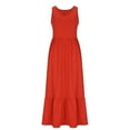 thumbnail image 4 of SELONE Summer Maxi Dresses for Women V Neck Sleeveless Dress Wide Strap Vacation Dresses with Pockets Holiday Sundress, 4 of 6