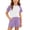 Purple, variant on Kids Loungewear Set 2 Piece Summer Short Sleeve Crewneck T Shirt and Elastic Waist Shorts Boys Girls Co Ord Sets Breathable Soft Tracksuit Daily School Holiday Travelling Activewear Red 9-10 Years