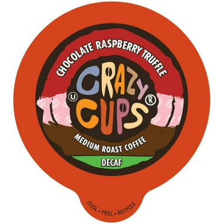 Dark Raspberry Truffle - Crazy Cups Decaf Chocolate Raspberry Truffle Flavored Coffee Single Serve K-Cups, 22 count