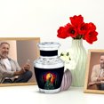 thumbnail image 6 of JAGASY Peacock Urn for Ashes for Women, Black Small Urns for Ashes Adult Male keepsake, Tree Red & Yellow Decorative Urns for Parents, Mini Cremation Urn for Mom & Dad, (3 Inch), 6 of 7