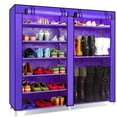 thumbnail image 1 of 9 Tier 9 Lattices Non Woven Fabric Shoe Rack,Free Standing Shoe Racks,Shoes Racks Organizer for Closet,Stackable Shoe Rack,with Side Pocket,for Doorway, Corridor, Balcony, Living Room (Grey), 1 of 6