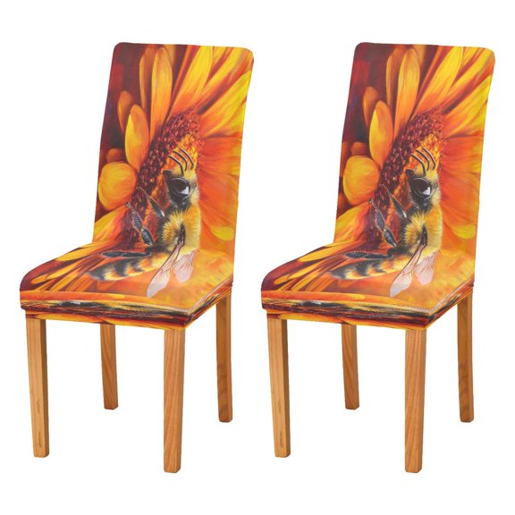 BZSMCE Chairs Slipcovers Dining Chair Covers Bee on Oran Creative Pattern