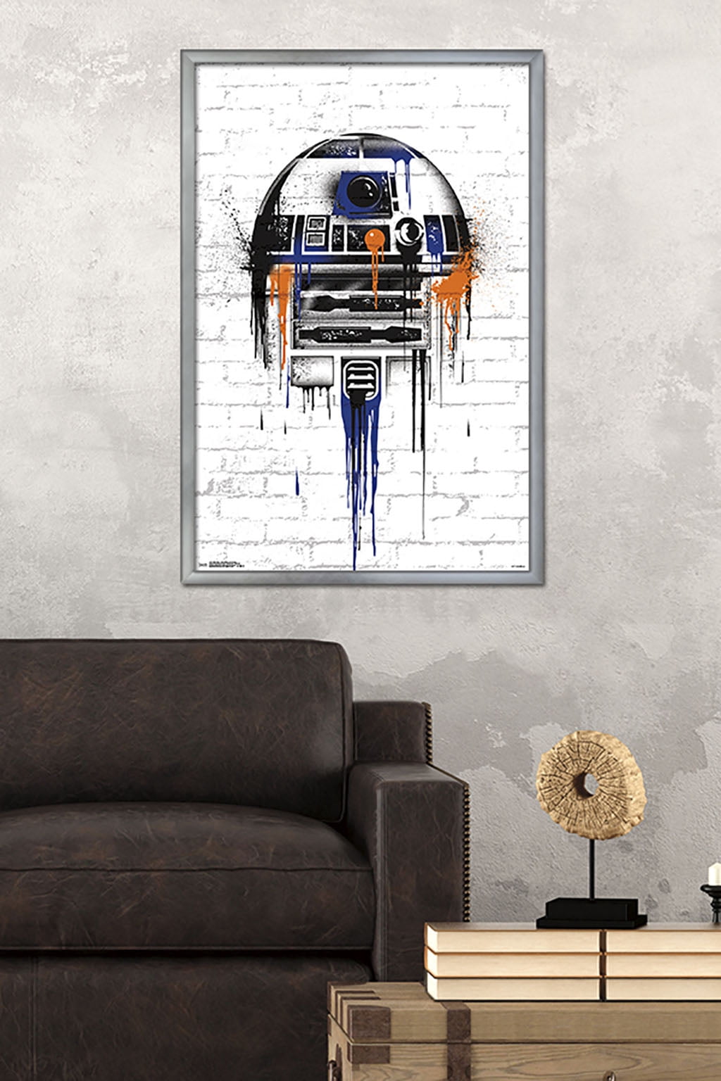 Star Wars: Saga - Droid Black And Orange Wall Poster, 22.375" x 34", Framed