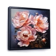 thumbnail image 2 of Designart "Pink Peonies Charm II" Floral Floater Framed Canvas Art Print, 2 of 7