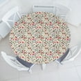 thumbnail image 3 of Ambesonne Floral Fitted Round Tablecloth, Birds Roses Polka Dots, 56"- 60" Diameter, Multicolor, 3 of 5