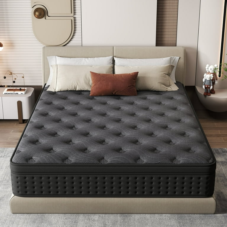 Zekbip 12 inch Full Mattress in a Box, Hybrid Gel Memory Foam with