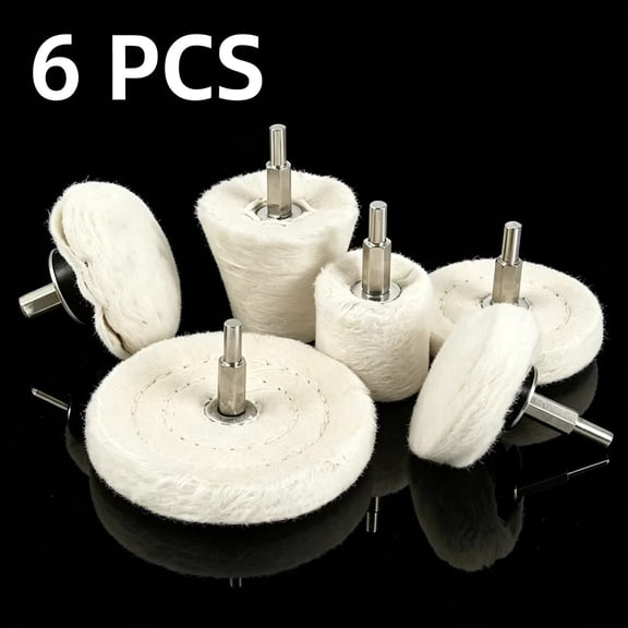 Vruelia Buffing Wheel for Drill Pad Polishing Kits Shaped Tool Metal Aluminum Stainless Etc