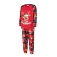 thumbnail image 3 of DuAnyozu Matching Family Christmas Pajamas Set Hoodie Pajamas Reindeer Jumpsuit Romper Holiday Pjs One Piece Hooded Sleepwear, 3 of 10