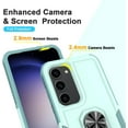 thumbnail image 3 of for Samsung Galaxy S23 Case with Tempered Glass Screen Protector,Heavy-Duty Tough Rugged Phone Case Cover with Ring Holder Kickstand for Galaxy S23 5G (6.1", 2023) [Mint Green], 3 of 13