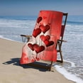 thumbnail image 4 of PHYHOO Valentine's Day Love Heart Beach Towel Large Lightweight Microfiber Towel Super Absorbent Sand Free Beach Blanket Thin Quick Dry Pool Towel for Beach Travel, 4 of 8