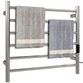 thumbnail image 1 of HOMCOM Towel Warmer, Stainless Steel Smart WiFi Heated Towel Rack, Silver, 1 of 10