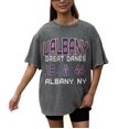 thumbnail image 3 of Women's Gameday Couture Grey UAlbany Great Danes Oversized Snow Wash T-Shirt, 3 of 5