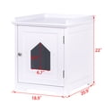 thumbnail image 4 of PAWLAND Cat Litter Box Enclosure, Cat House Side Table,Night Stand Pet House, Indoor Cat House, White, 4 of 9