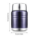 thumbnail image 4 of Baohd 500ML Stainless Steel Lunch Box Bento Box Food Container Portable with Tableware Braised Beaker, 4 of 7