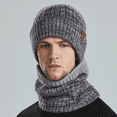 thumbnail image 2 of SWSMCLT Detachable Comfy Hat 2Pcs Beanie Hat Scarf Set for Men and Women Infinity Scarf Classic Grey One Size, 2 of 4
