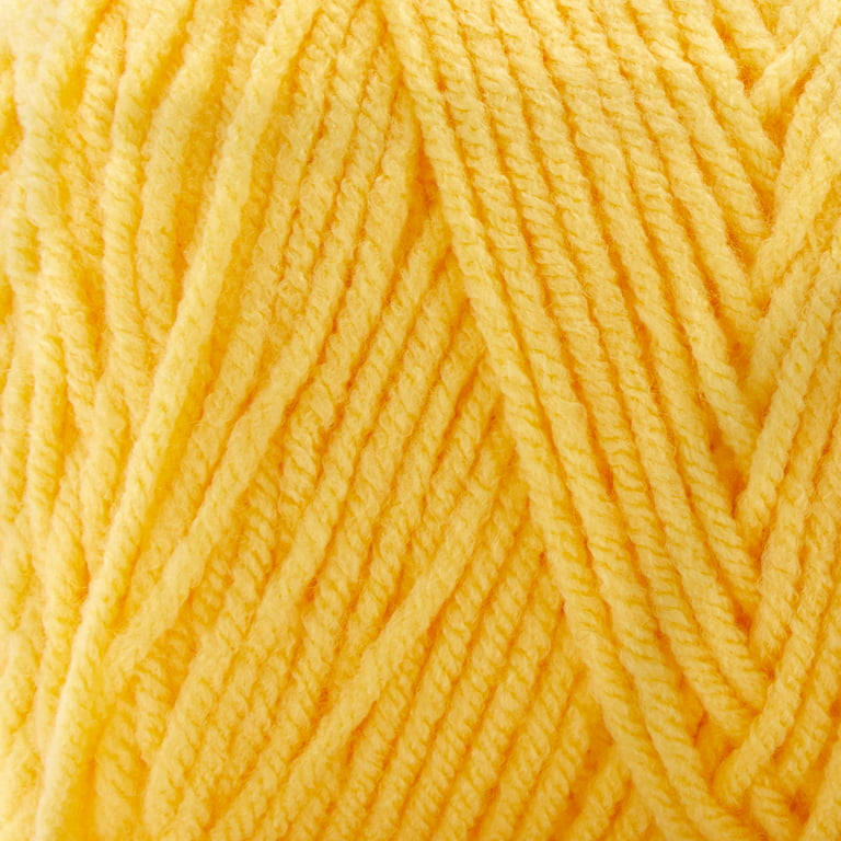 Soft Classic Solid Yarn by Loops & Threads - Solid Color Yarn for Knitting,  Crochet, Weaving, Arts & Crafts - Light Yellow, Bulk 12 Pack