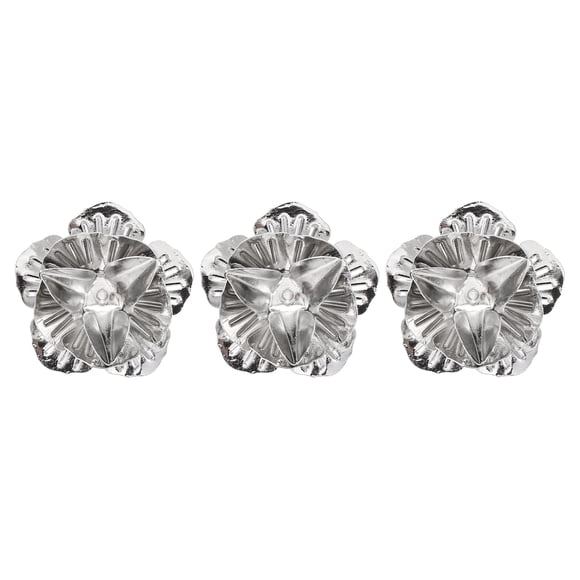Uxcell Lapel Pin for Men, 3 Pack Brooches for Formal Metal Lapel Pin Floral Lapel Stick Brooch Rose Flower Pin Silver