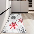 thumbnail image 4 of White Christmas Snowflake Pattern Kitchen Rug Mat,Kitchen Runner Rugs Non Skid Washable,Decorative Kitchen Floor Mats for Kitchen,Sink,Laundry,17"X47", 4 of 5