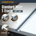 thumbnail image 6 of POWERTEC 32" Table Saw Miter T-Track Kit – Includes 10pcs 1/4"-20, 2" Long Miter T Slot Bolts | Miter T Track Accessories for Table Saw & Router Table (71817), 6 of 7