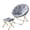 Grey, variant on TOPCHANCES 31" Folding Saucer Chair, Collapsible Lounge Moon Chair with Ottoman, Grey