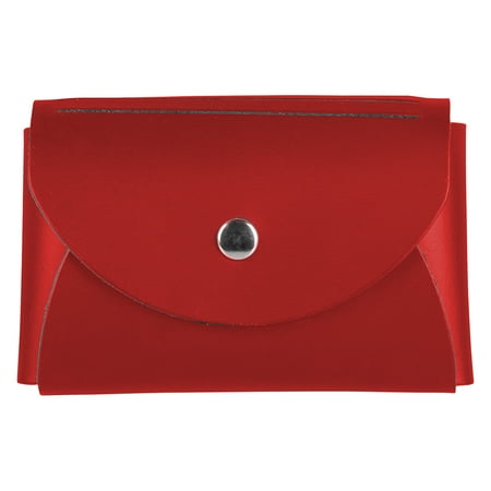 UPC: 0640522136728 | JAM Leather Snap Business Card Case  1/Pack  Red  Round Flap