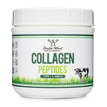 Hydrolyzed Collagen Peptides Protein Powder - Keto - 16.08oz - Multi Type 1, 2, and 3 (Grass Fed Bovine Source)(Colageno Hidrolizado) for Women and Men, Unflavored - No Clump with Scoop