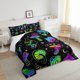 thumbnail image 3 of Juego de Cama Twin Kawaii Seta Boho Plantas Botánicas Exóticas, 3 of 6