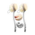 thumbnail image 1 of wonima11 AARainbow 2 Packs Shower Body Brush with Bristles and Loofah, Back Scrubber Mesh Sponge with Curved Long Handle for Skin Exfoliating Bath, Massage Bristles Suitable for Men and Women (2 Gray), 1 of 1