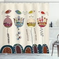 thumbnail image 1 of Ambesonne Garden Shower Curtain, Cartoon Birds and Flowers, 69"Wx75"L, Multicolor, 1 of 3
