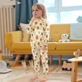 thumbnail image 4 of FORMRS Toddler Unisex Long Sleeve Top and Pants Pajama Set 2-Piece Sleepwear, Sizes 18M-8Y, Beige Sunflower Pattern, 4 of 6