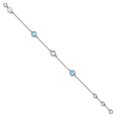 thumbnail image 2 of SS White Ice Blue Topaz and .05 ct Diamond Bracelet, 2 of 3
