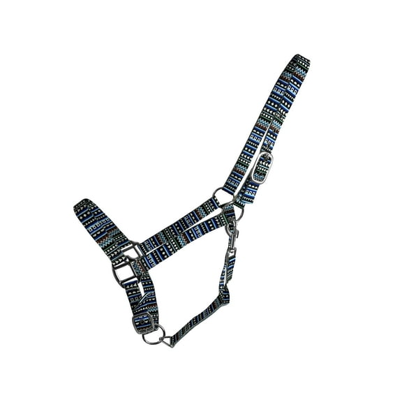 Blue Aztec Print Nylon Halter