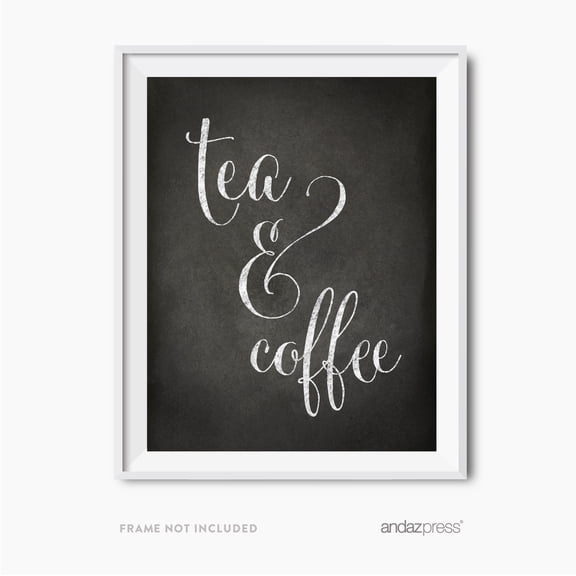 Tea & Coffee Vintage Chalkboard Wedding Party Signs