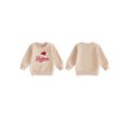 thumbnail image 2 of RUINIXCW Kids Girl Boy Christmas Sweatshirt Letter Santa Hat Embroidery Pullover, 2 of 8