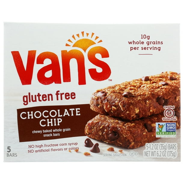 Van'S Natural Foods Gluten Free Snack Bars Chocolate Chip, 5/1.2 Oz