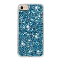 thumbnail image 3 of Allytechgroup Glitter Bling Case Compatible with Apple iPhone SE 2022/2020 3rd 2nd Gen iPhone 7 8 for Girls Women, Slim Fit Soft TPU Back Cover Anti-Scratch Bumper Shockproof Phone Case, Blue, 3 of 5