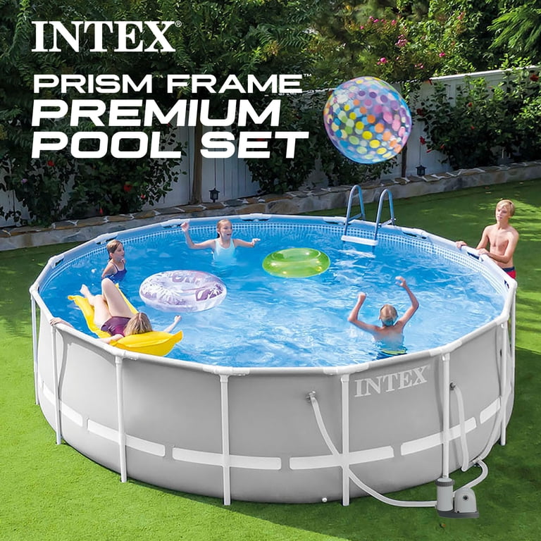 INTEX Prism Frame Above Ground Steel Pool Set: 20ft x 52in with