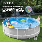 INTEX Prism Frame 20ft x 52in Above Ground Swimming Pool Set w/ Pump