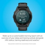 Garmin Forerunner 265® Running Smartwatch, Colorful AMOLED Display, Training Metrics and Recovery Insights, Black and Powder Gray